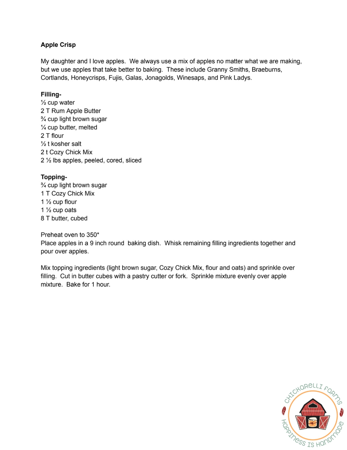 Warm and Cozy Mix- 1.6 oz